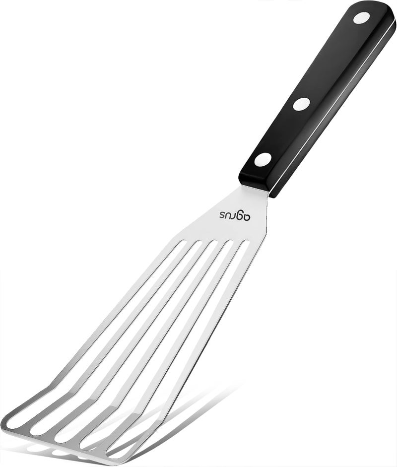 AGRUS Fish Spatula Stainless Steel, Size 11 inch, Blade 6.5 inch, Plastic Handle, Flexible Metal, Angled Slotted Turner - Image 1